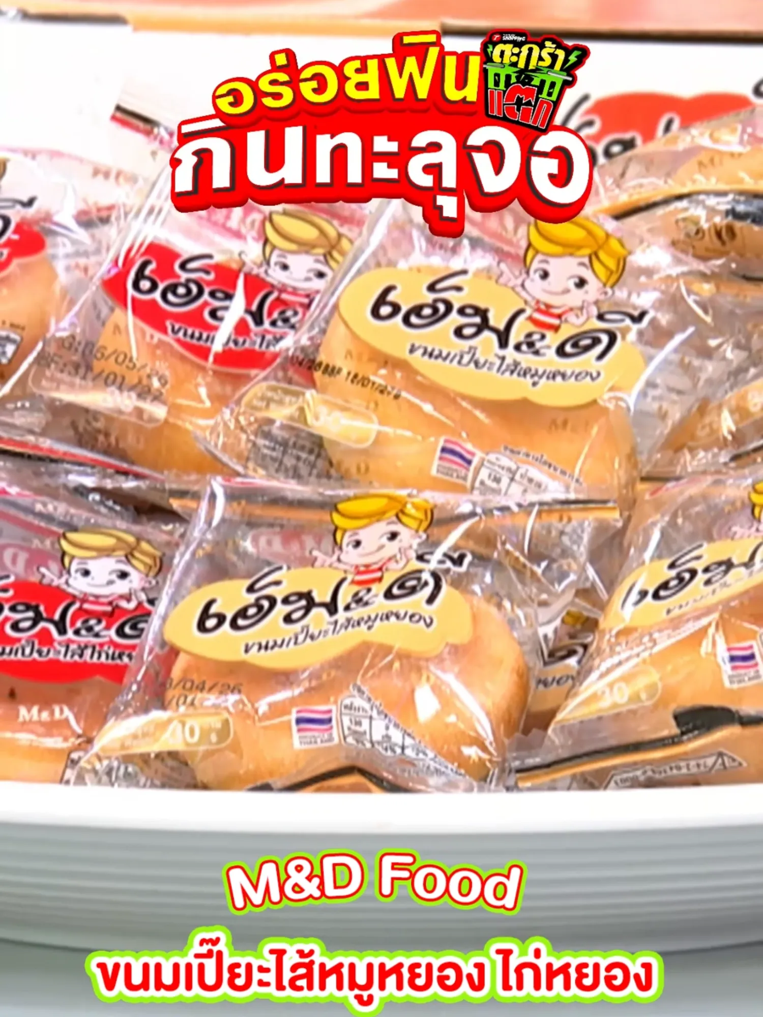 ขนมเปี๊ยะไส้หมูหยอง และไก่หยอง M&D